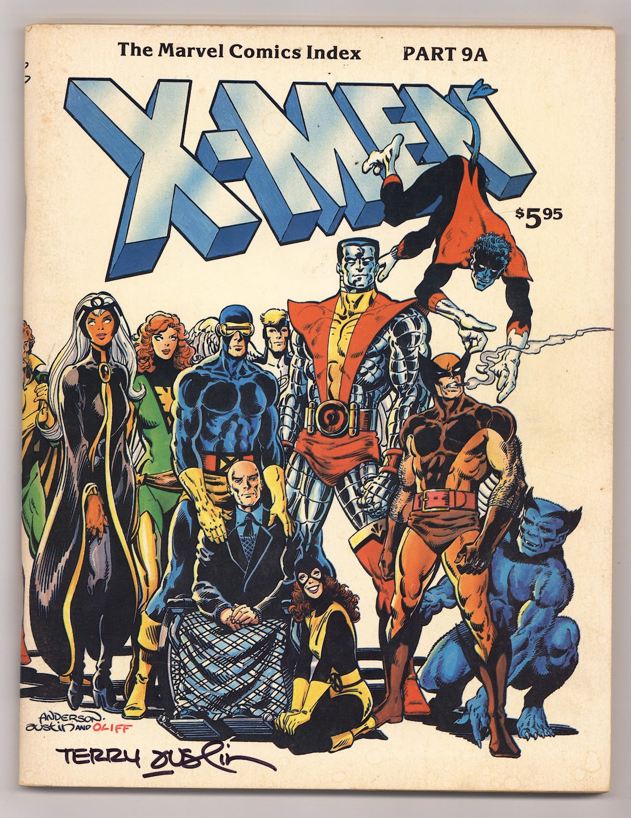 The Marvel Comics Index 9A VG+ (4.5) (1981) Signed x1 Cover Terry Austin 