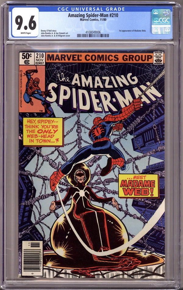 The Amazing Spider-Man Vol 1 210 CGC 9.6 (NM+) (1980) Newsstand
