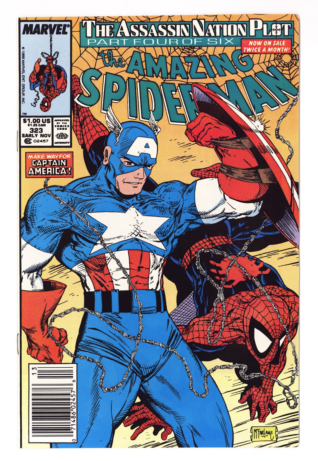 The Amazing Spider-Man Vol 1 323 VF (8.0) (1989) Newsstand 