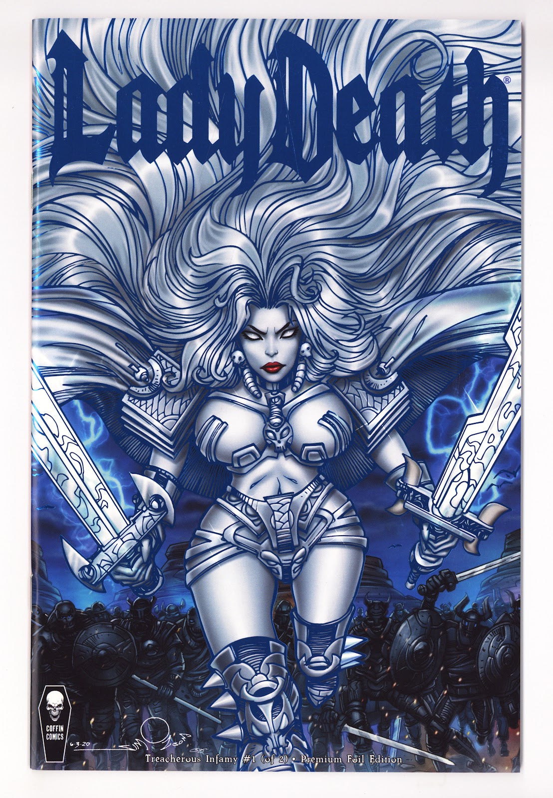 Lady Death: Treacherous Infamy 1 NM (9.4) (2021) Simonson Premium Foil Variant 