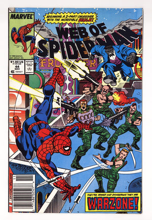 Web of Spider-Man Vol 1 44  High Grade   (1988)   Newsstand