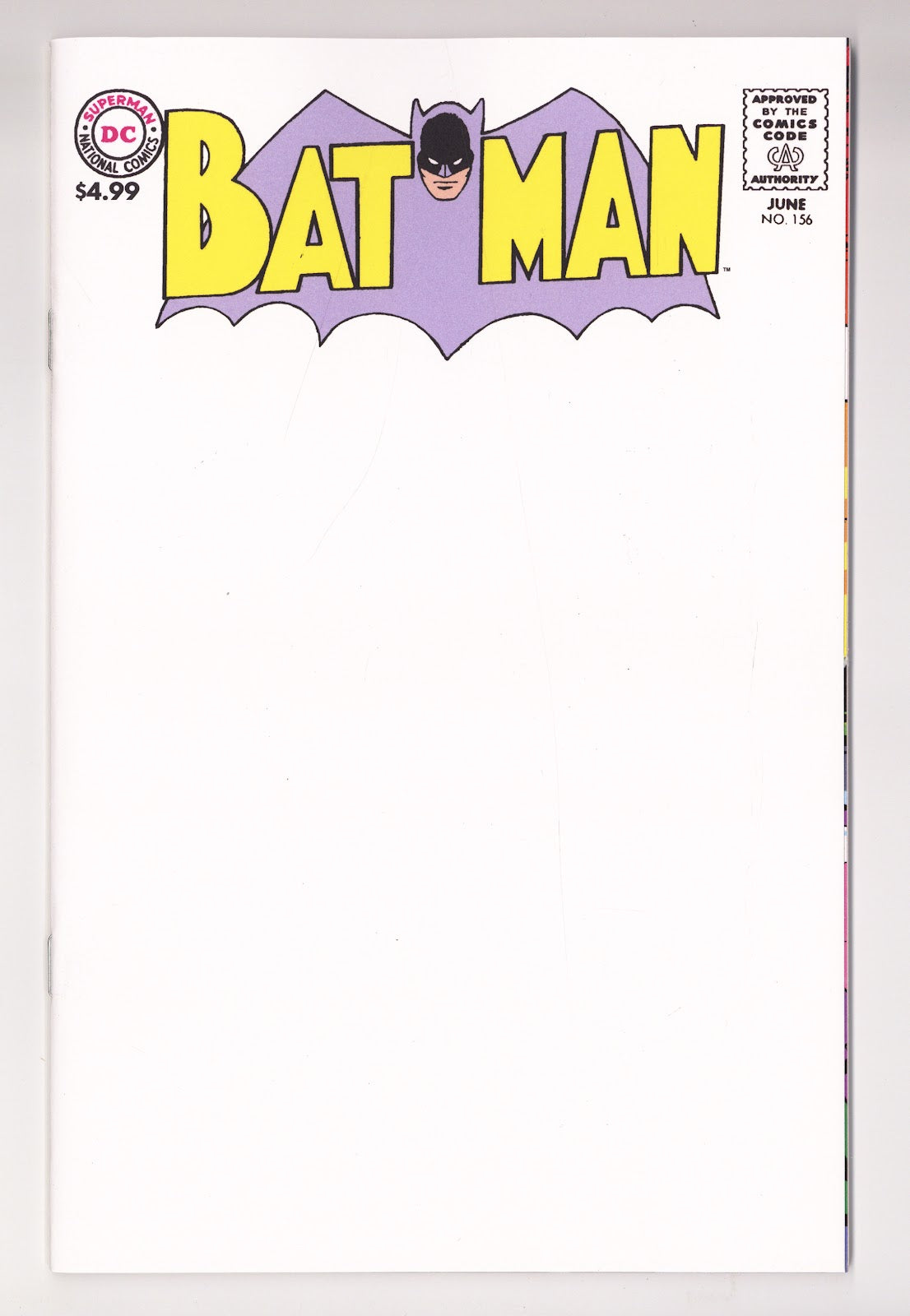 Batman  156   Blank Facsimile Variant   (2026)