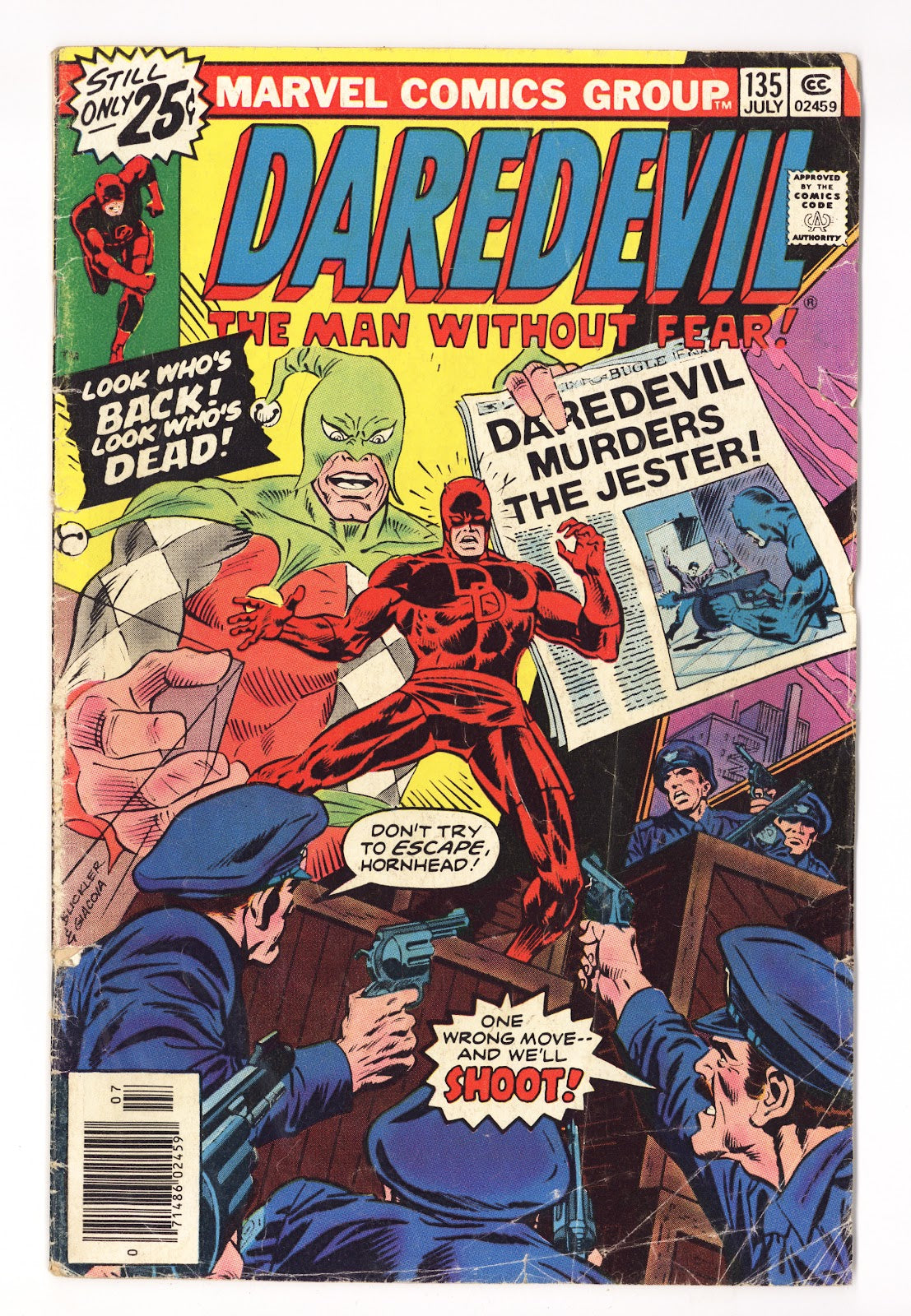 Daredevil Vol 1 135  Very Low Grade   (1976)   25¢  