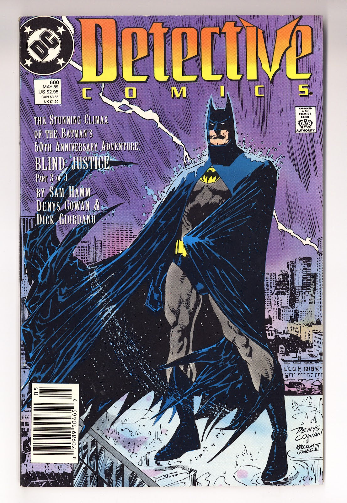 Detective Comics Vol 1 600  Mid Grade   (1989)   Newsstand  
