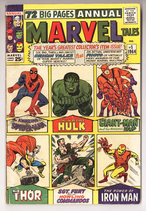 Marvel Tales Annual Vol 2 1  VG+ (4.5)   (1964)   Canadian Edition