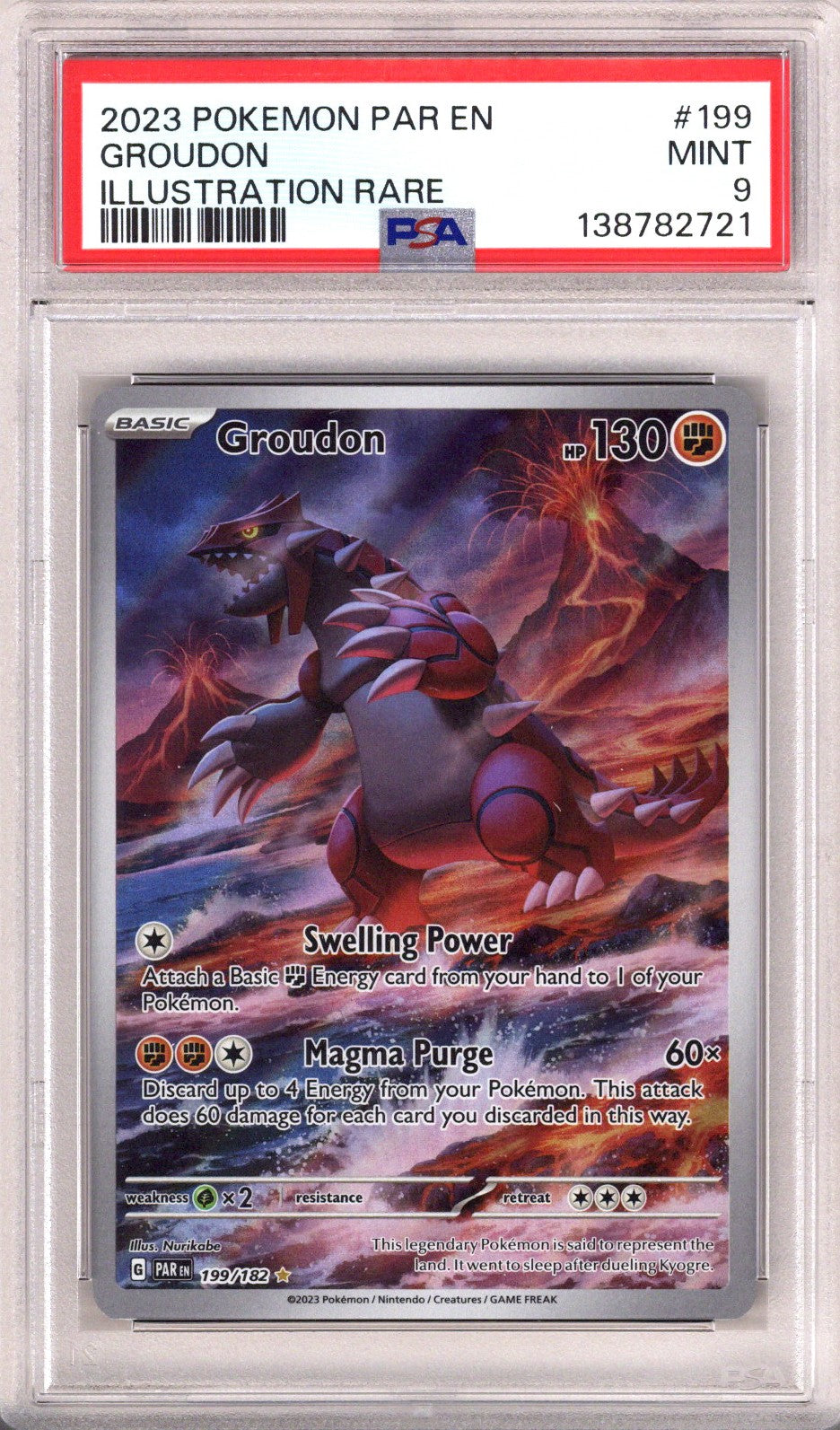 Pokemon Paradox Rift Groudon PSA 9 (2023)