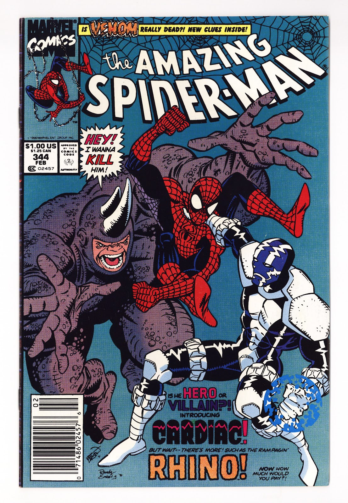 The Amazing Spider-Man Vol 1 344 VF/NM (9.0) (1991) Newsstand 