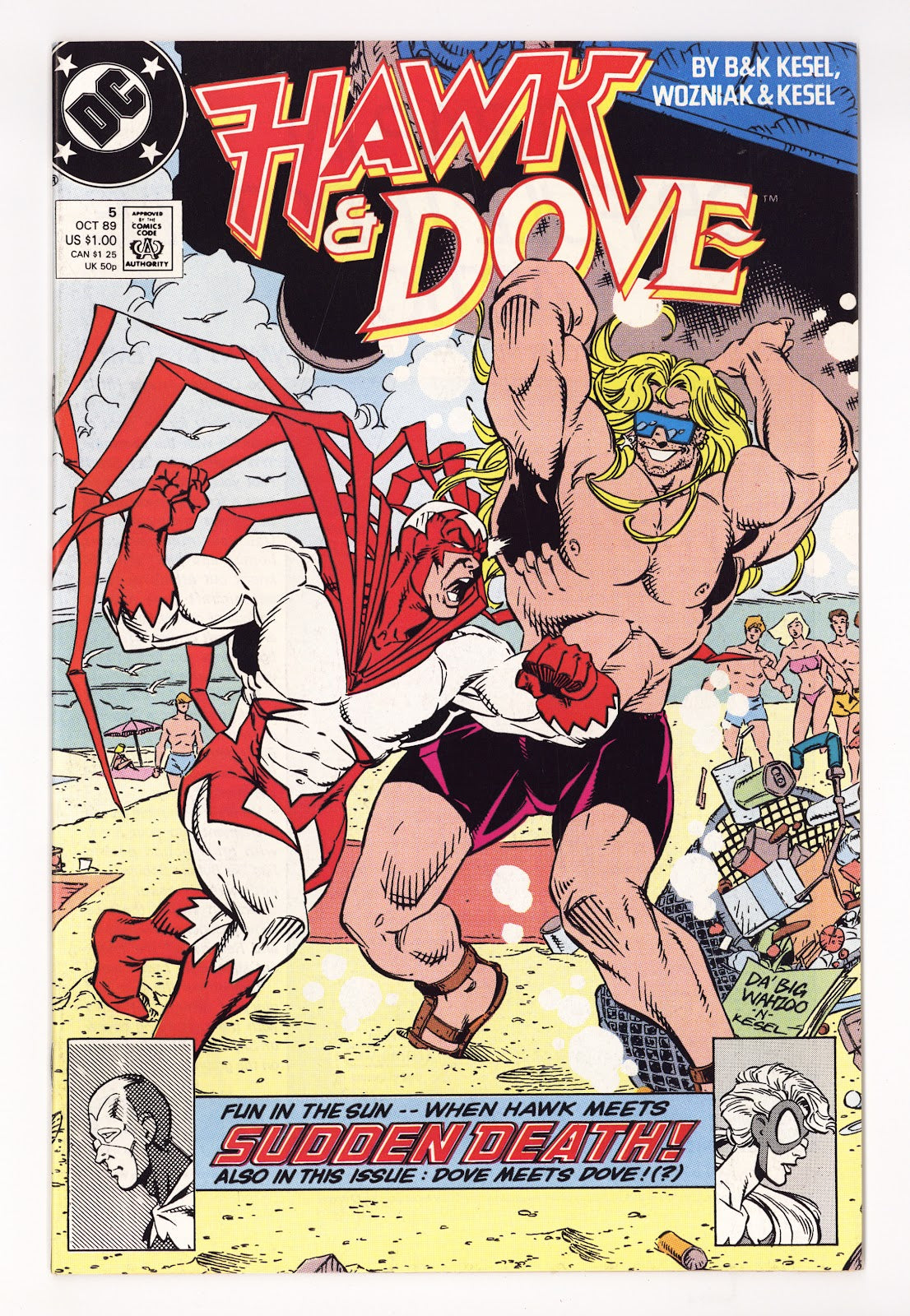 Hawk and Dove Vol 3 5  High Grade   (1989)   Direct  