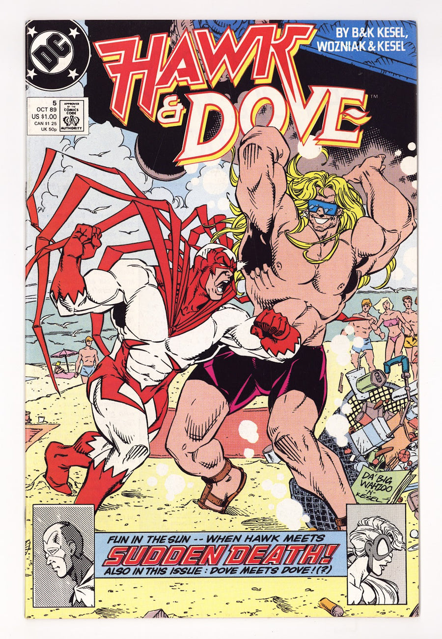 Hawk and Dove Vol 3 5  High Grade   (1989)   Direct  