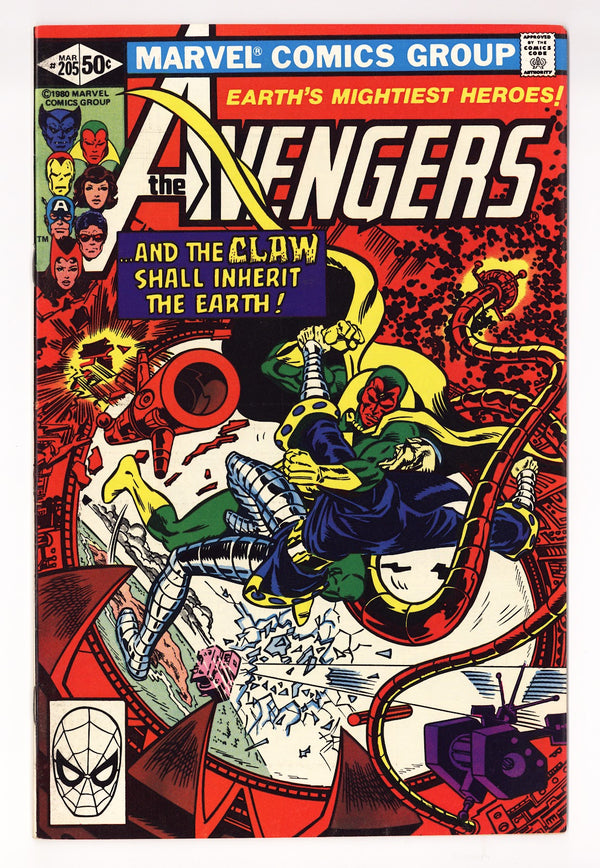 The Avengers Vol 1 205  High Grade   (1981)
