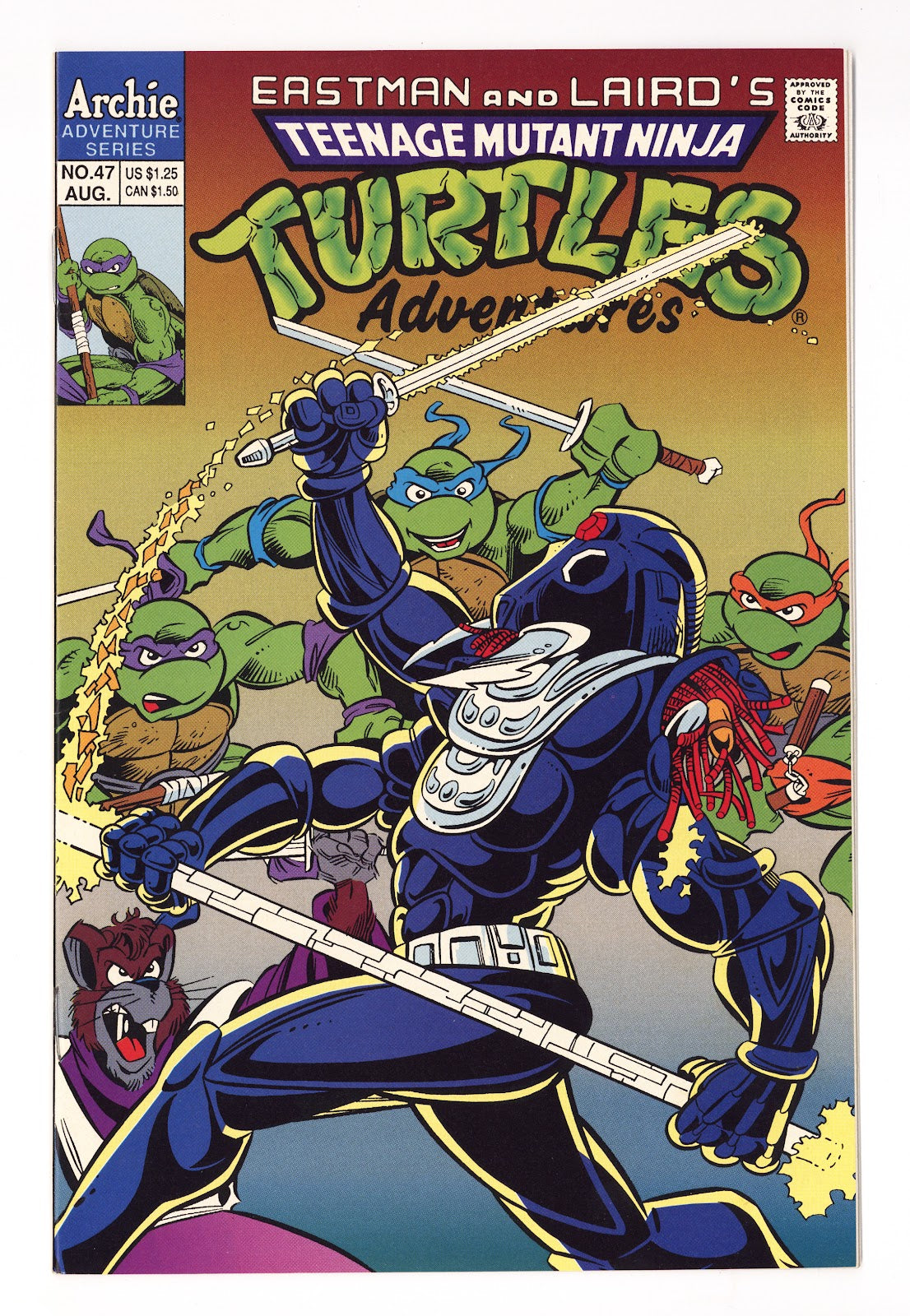 Teenage Mutant Ninja Turtles Adventures Vol 2 47  VF+ (8.5)   (1993)     