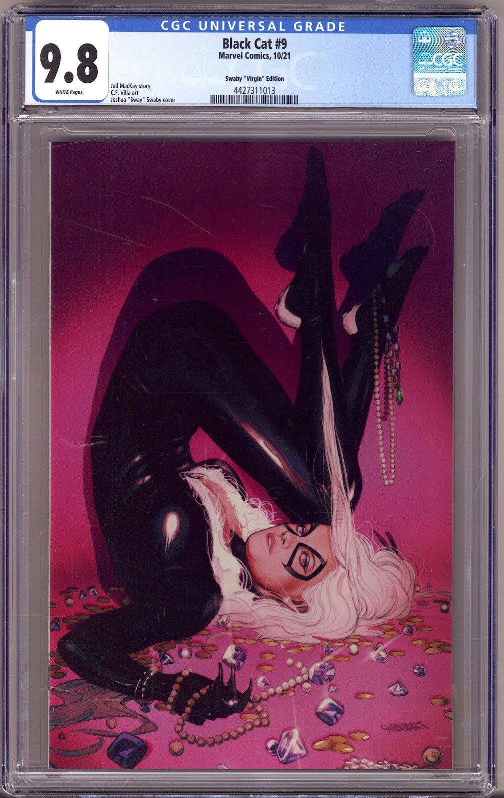 Black Cat Vol 2 9 CGC 9.8 (NM/M) (2021) Swaby Virgin Incentive Variant 
