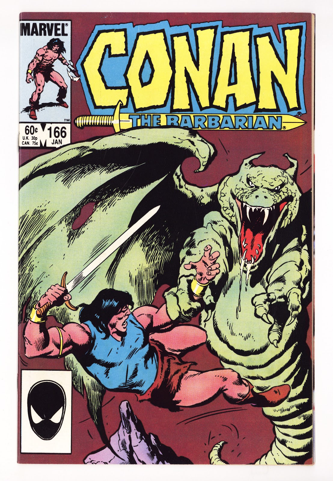 Conan the Barbarian Vol 1 166 VF/NM (9.0) (1985)  Signed x1 1st Page Geof Isherwood 