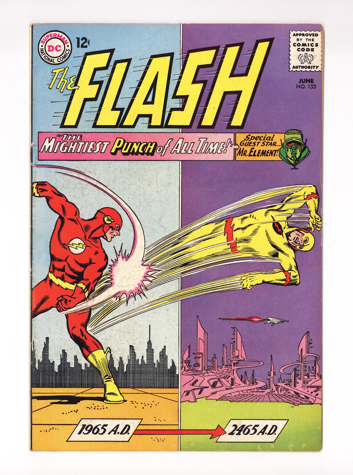 The Flash Vol 1 153  VG/FN (5.0) Top Staple Detached  (1965)     