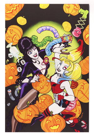 Harley Quinn x Elvira 1 NM (9.4) (2025) Conner Premium Metal Virgin Variant