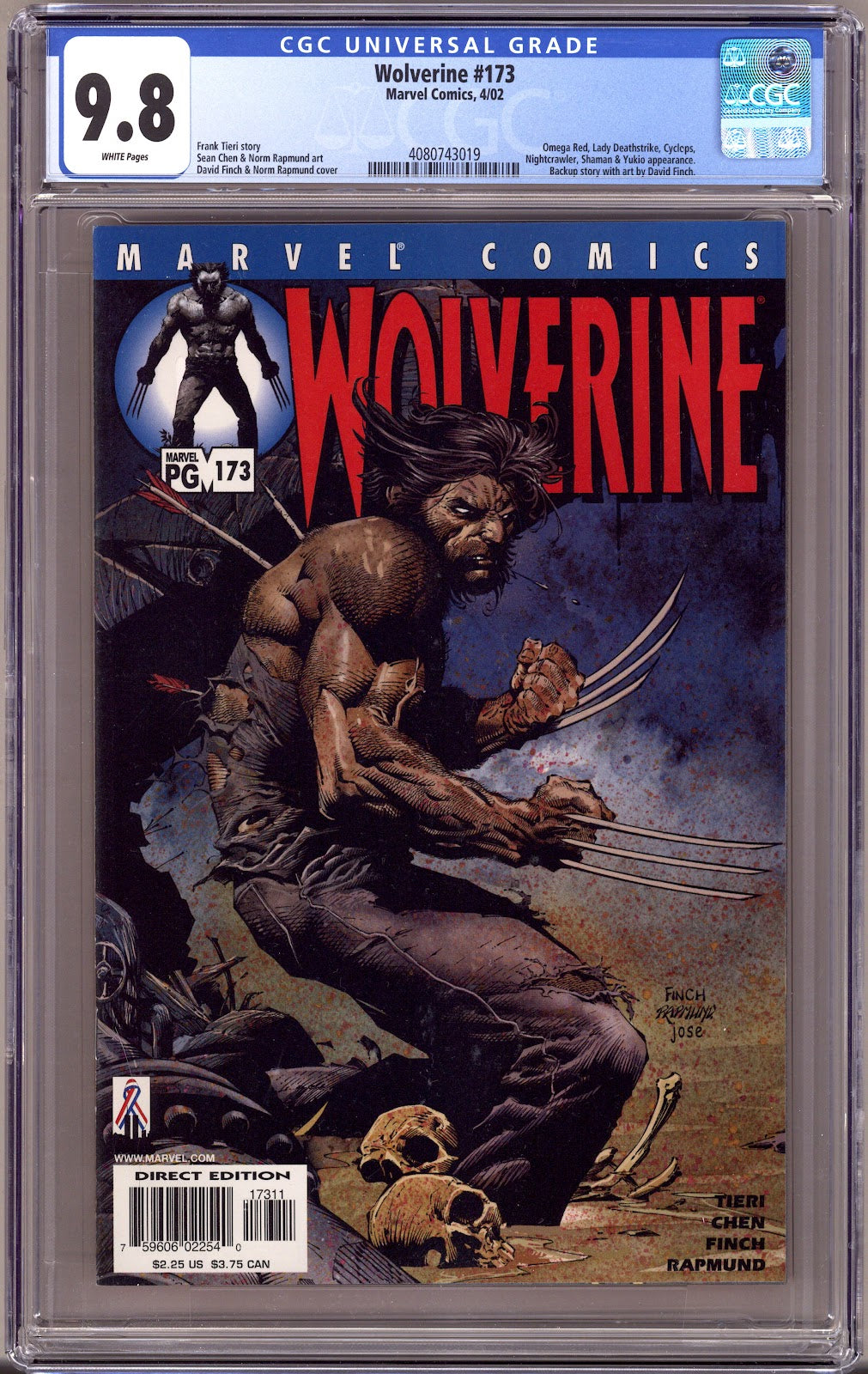 Wolverine Vol 2 173 CGC 9.8 (NM/M) (2002) 