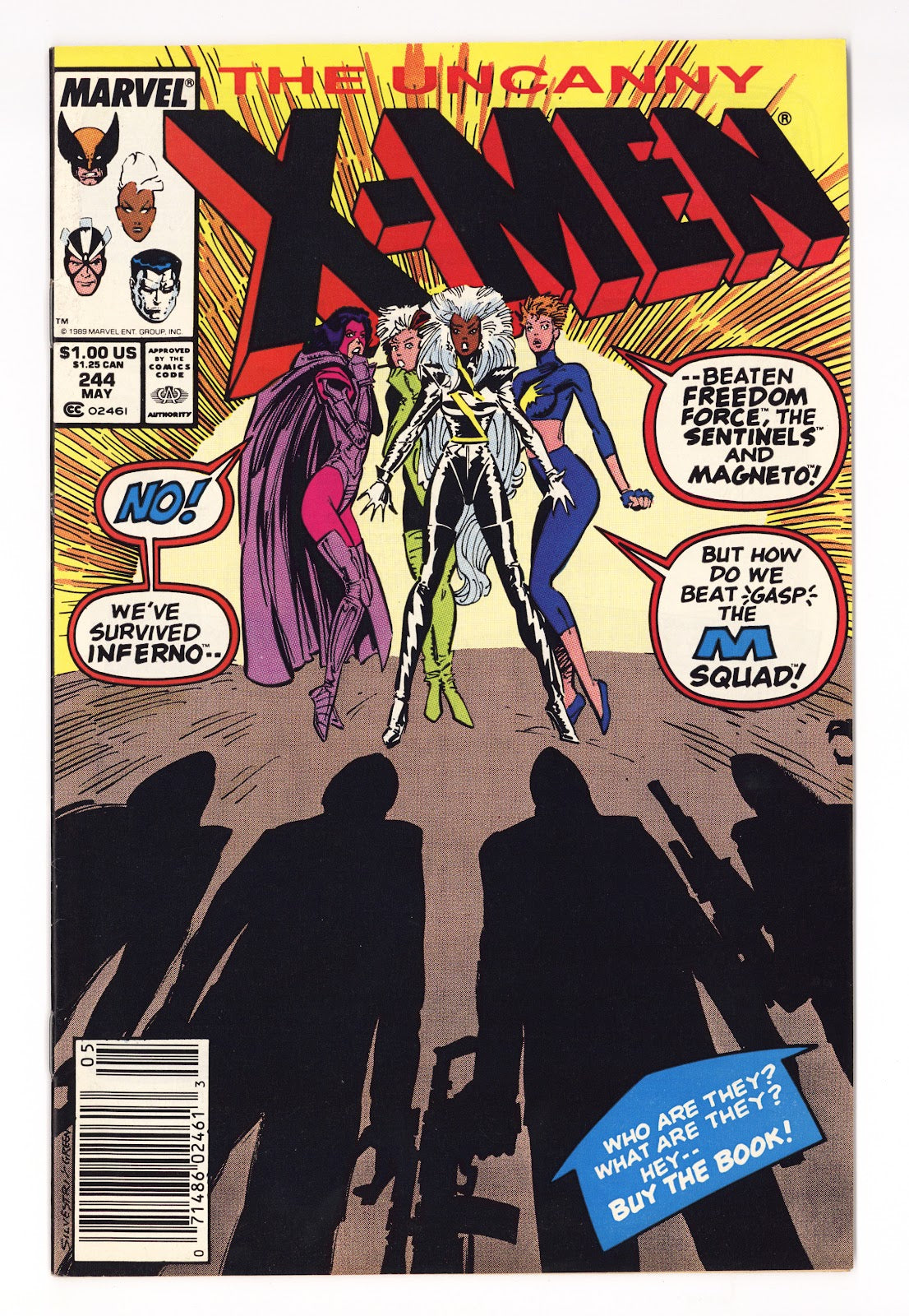 The Uncanny X-Men Vol 1 244  FN (6.0)   (1989)   Newsstand  