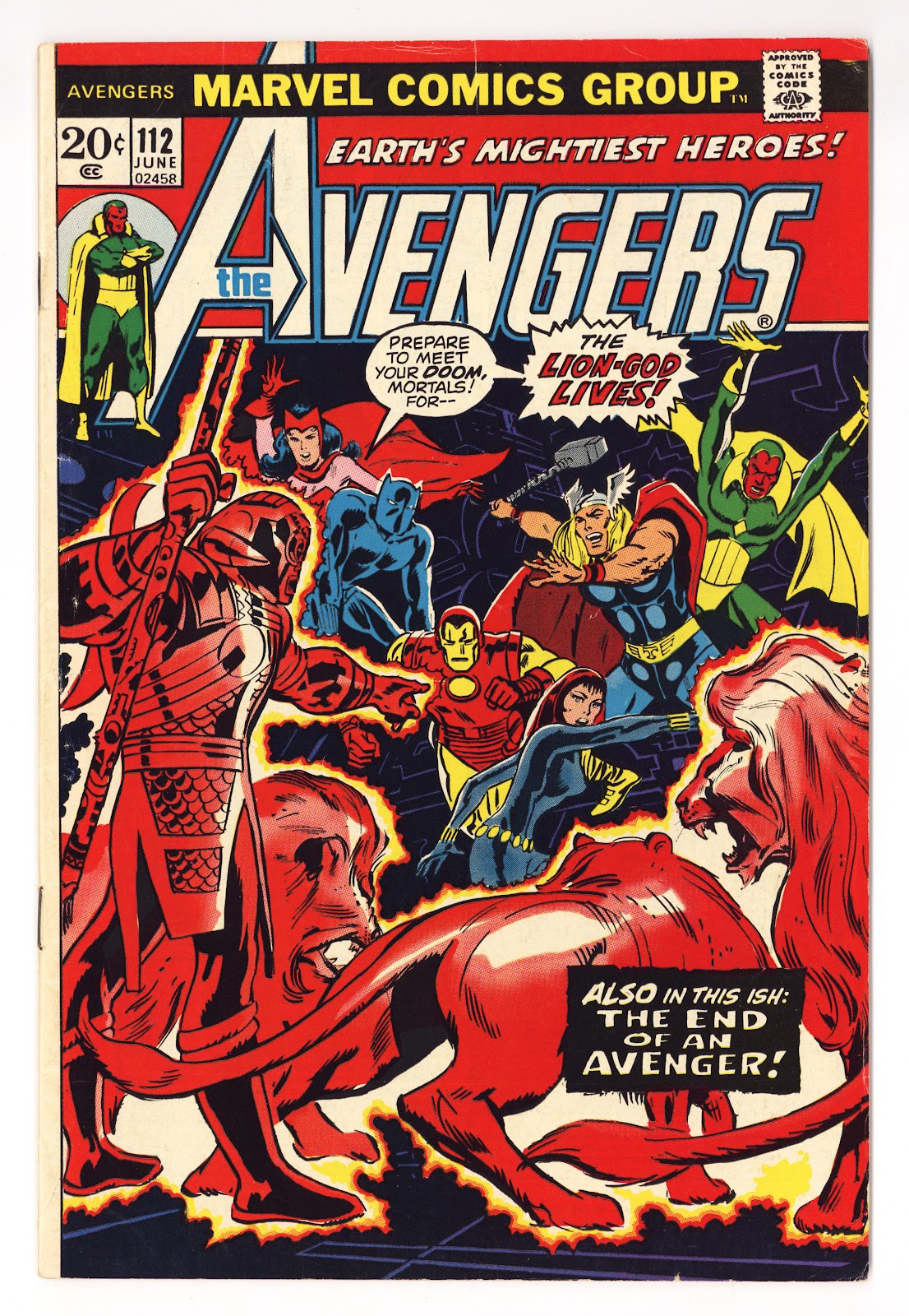 The Avengers Vol 1 112 FN- (5.5) (1973) 