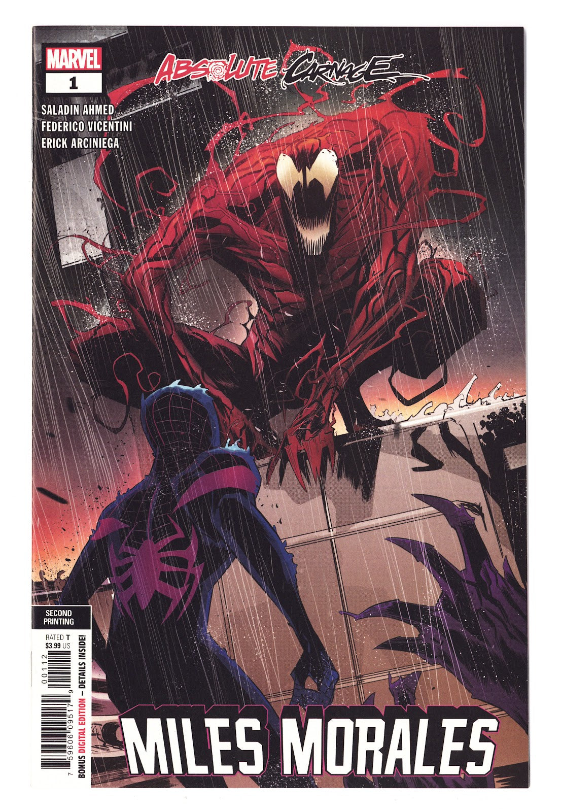 Absolute Carnage: Miles Morales 1 High Grade (2019) 2nd Print 
