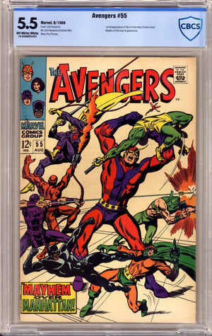 The Avengers Vol 1 55 CBCS 5.5 (FN-) (1968)