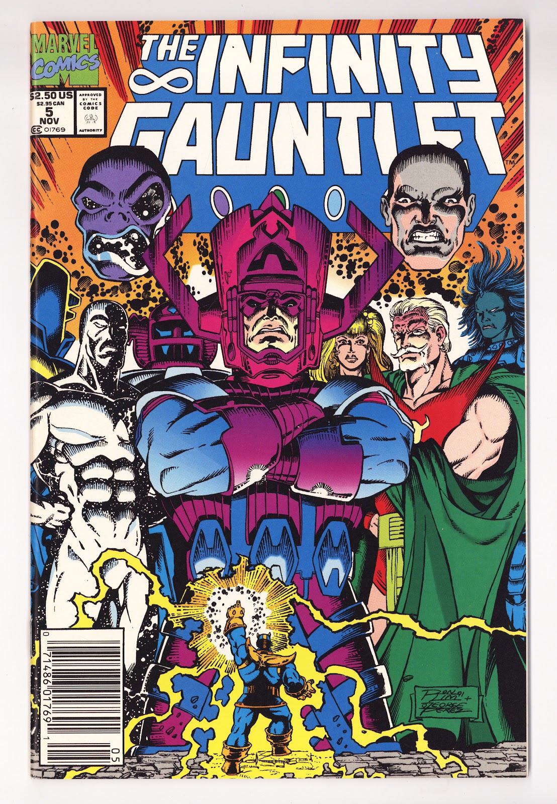 The Infinity Gauntlet Vol 1 5 VF/NM (9.0) (1991) Newsstand 