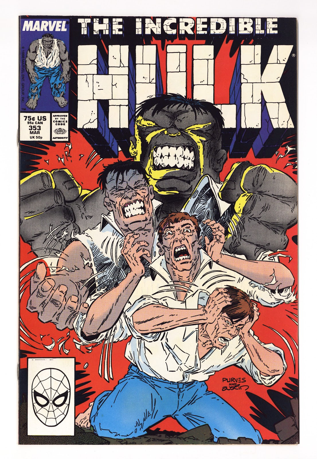 The Incredible Hulk Vol 1 353  High Grade   (1989)     