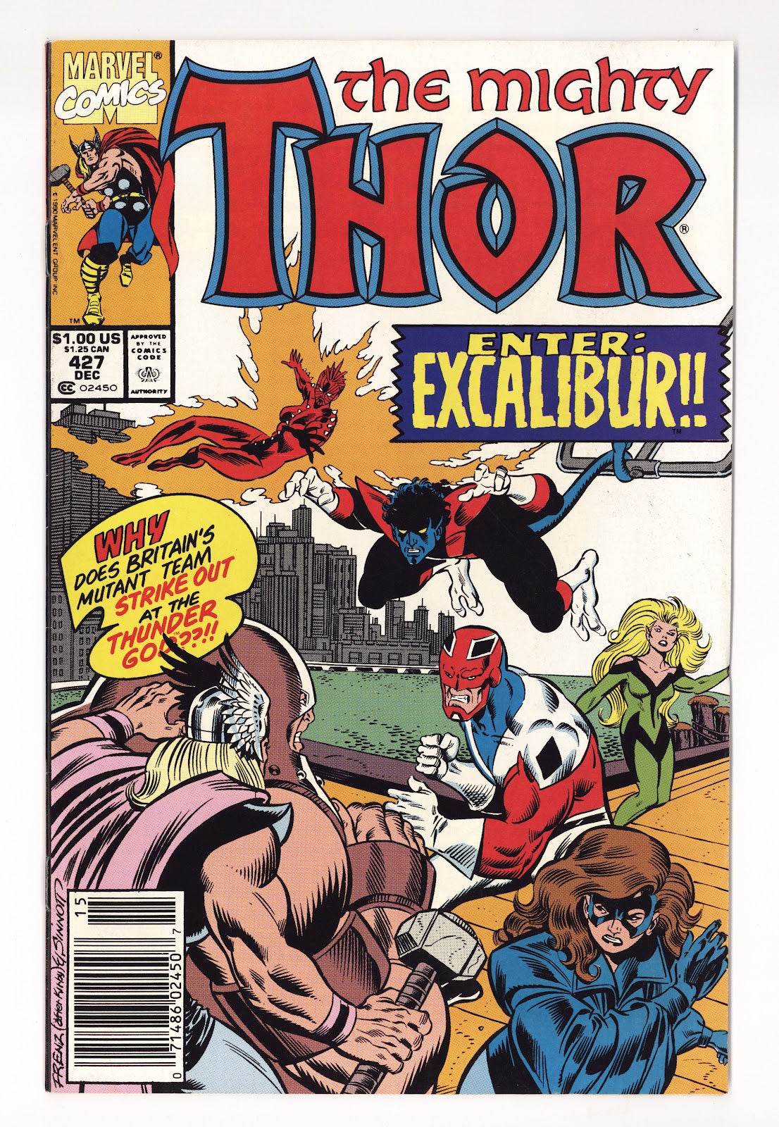 Thor Vol 1 427  Mid Grade   (1990)   Newsstand
