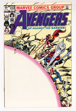The Avengers Vol 1 233 High Grade (1983)