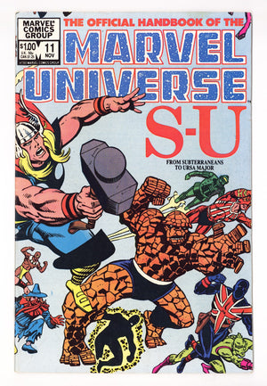 The Official Handbook of the Marvel Universe Vol 1 11  Mid Grade   (1983)   Direct