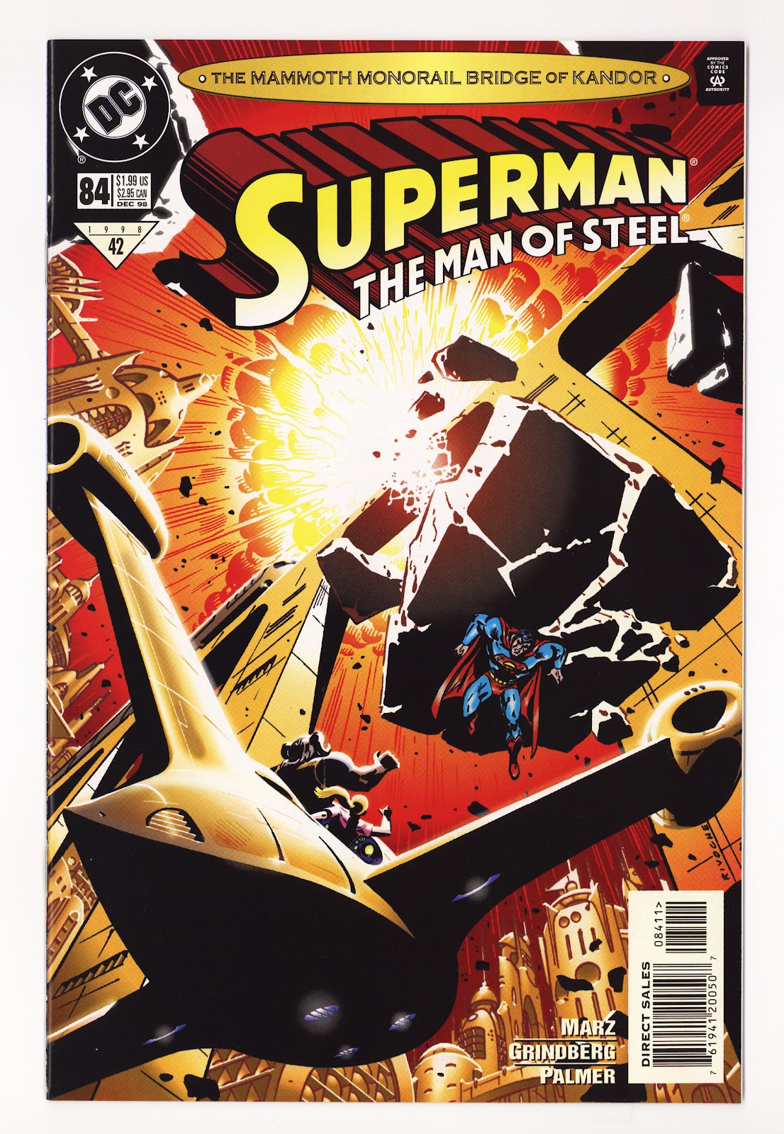 Superman: The Man of Steel   84  High Grade   (1998) Sales     