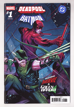Marvel / DC: Deadpool / Batman 1 High Grade (2025) Checchetto Daredevil / Green Arrow Variant