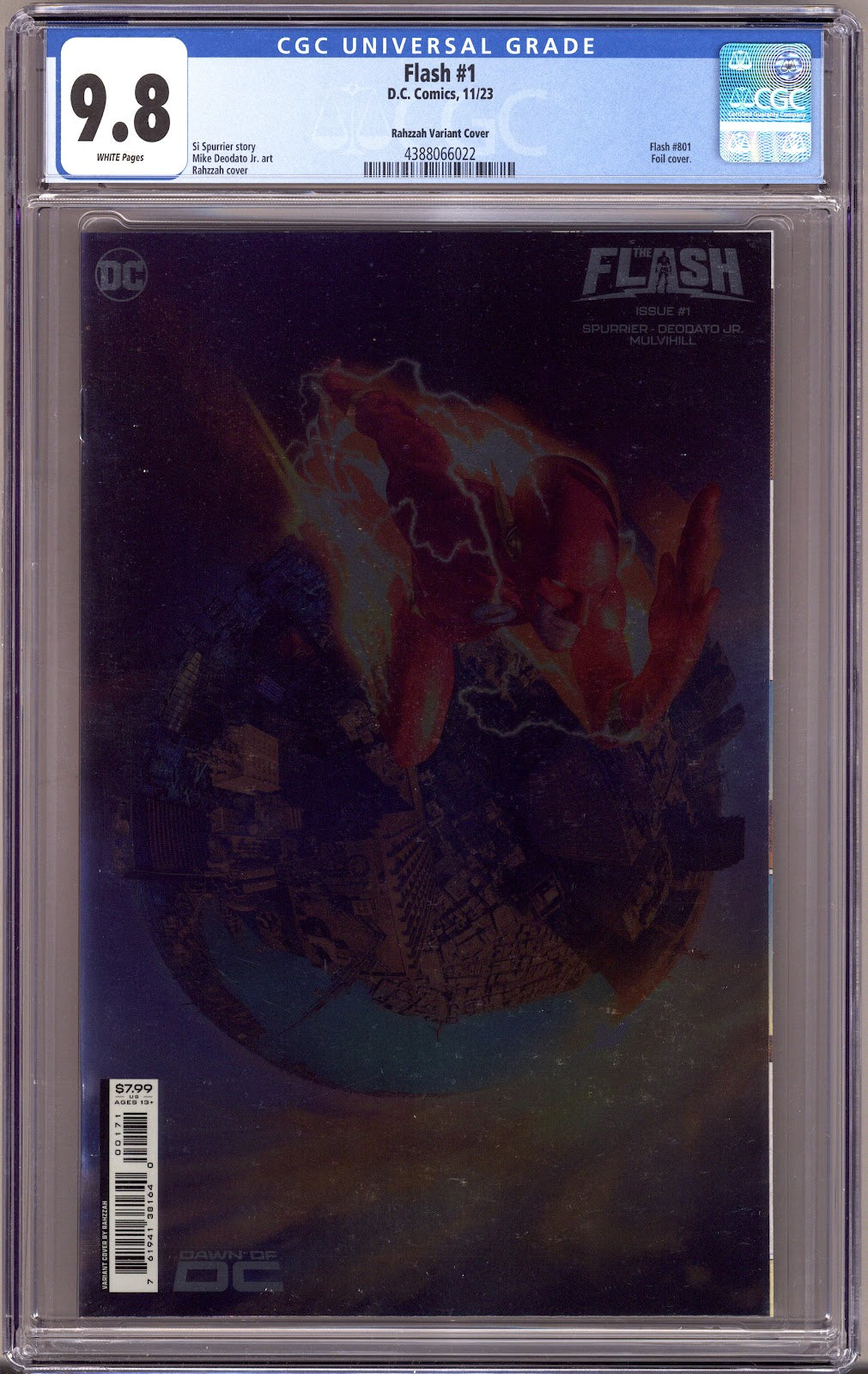 The Flash Vol 6 1 (801) CGC 9.8 (NM/M) (2023) Rahzzah Foil Variant 