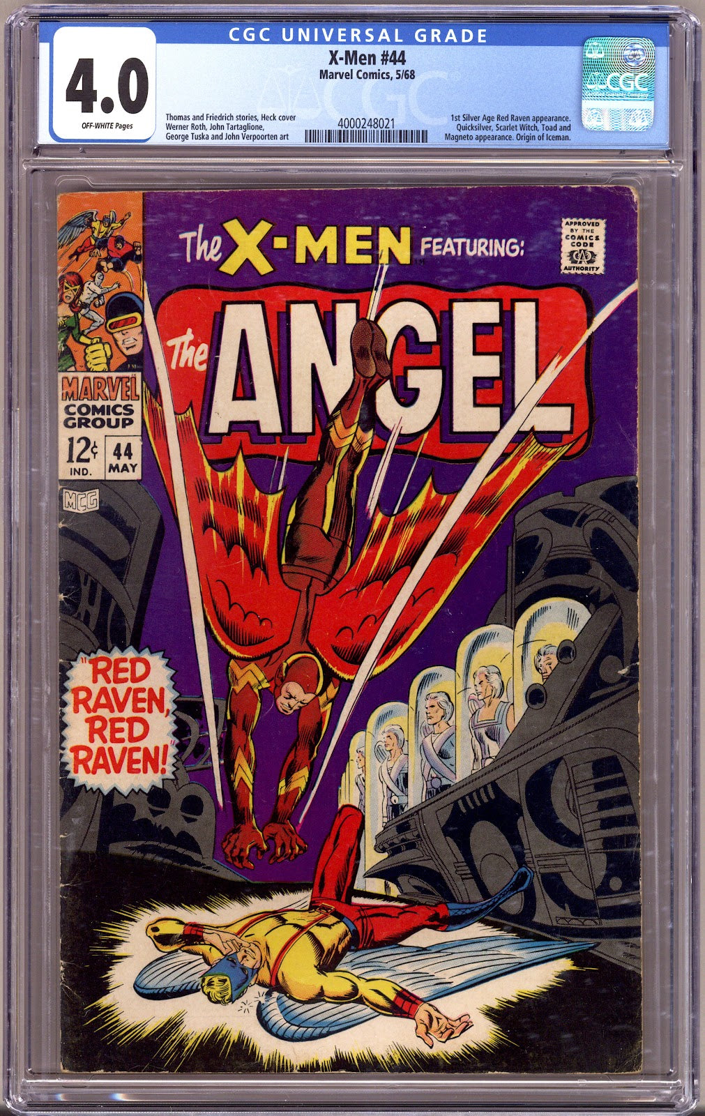 The X-Men Vol 1 44 CGC 4.0 (VG)   (1968)     