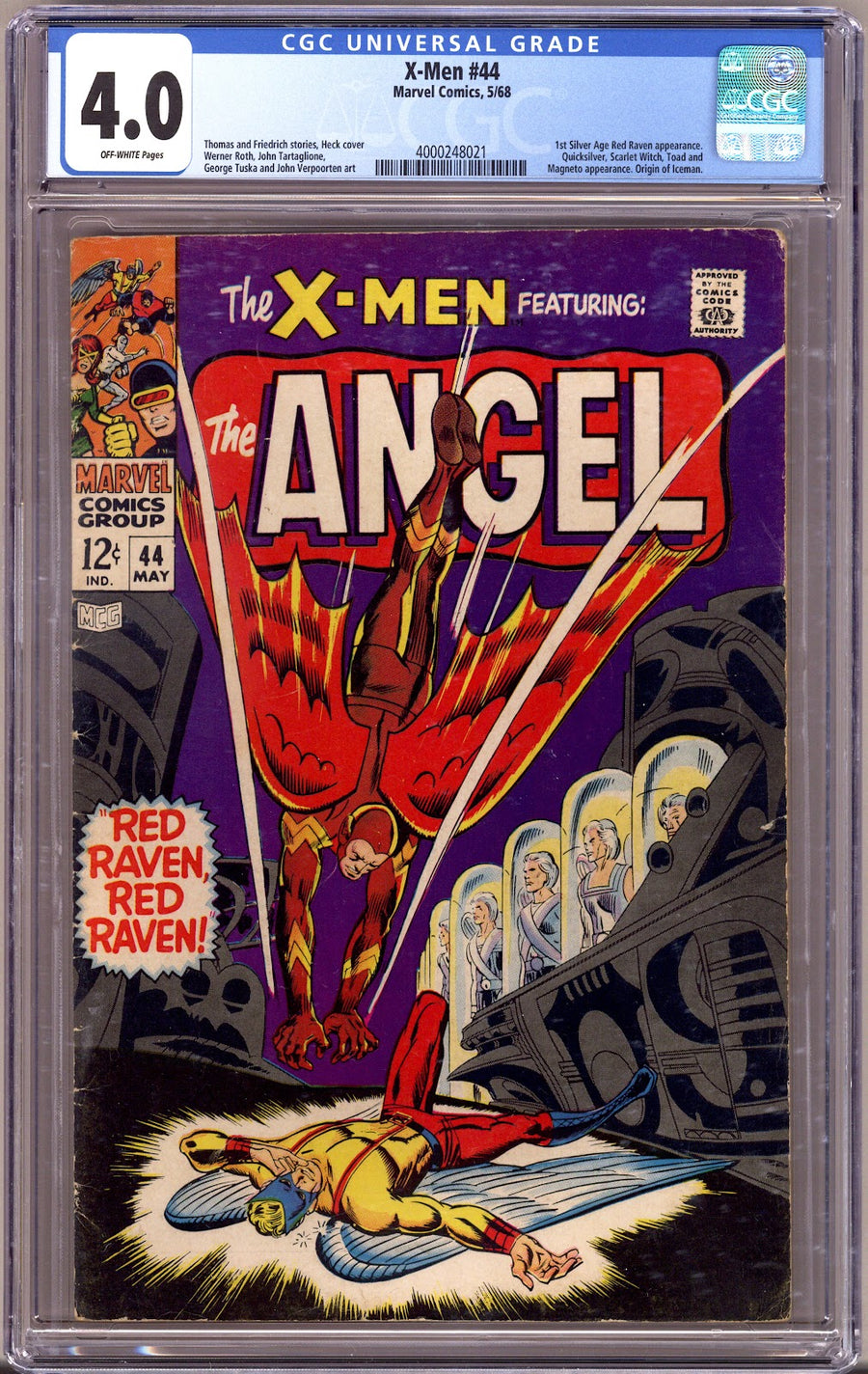 The X-Men Vol 1 44 CGC 4.0 (VG)   (1968)     