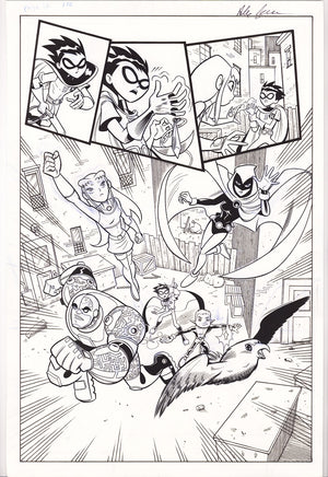 Teen Titans Go! 52 Pg. 16 Original Art by Alexander Serra (2008)