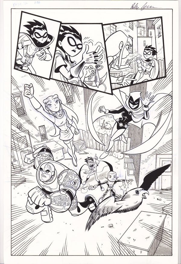 Teen Titans Go! 52 Pg. 16 Original Art by Alexander Serra (2008)