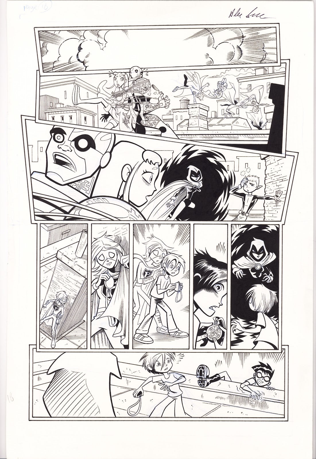 Teen Titans Go! 52 Pg. 18 Original Art by Alexander Serra (2008) 