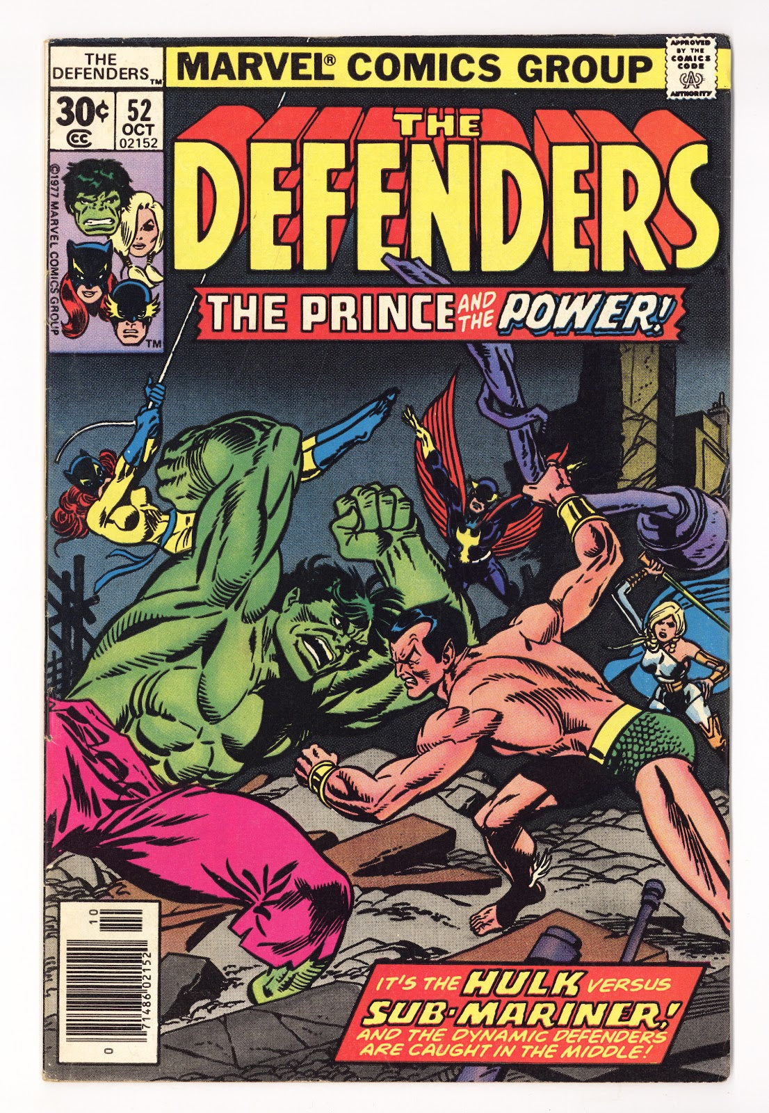 The Defenders Vol 1 52  Low Grade   (1977)   30¢  