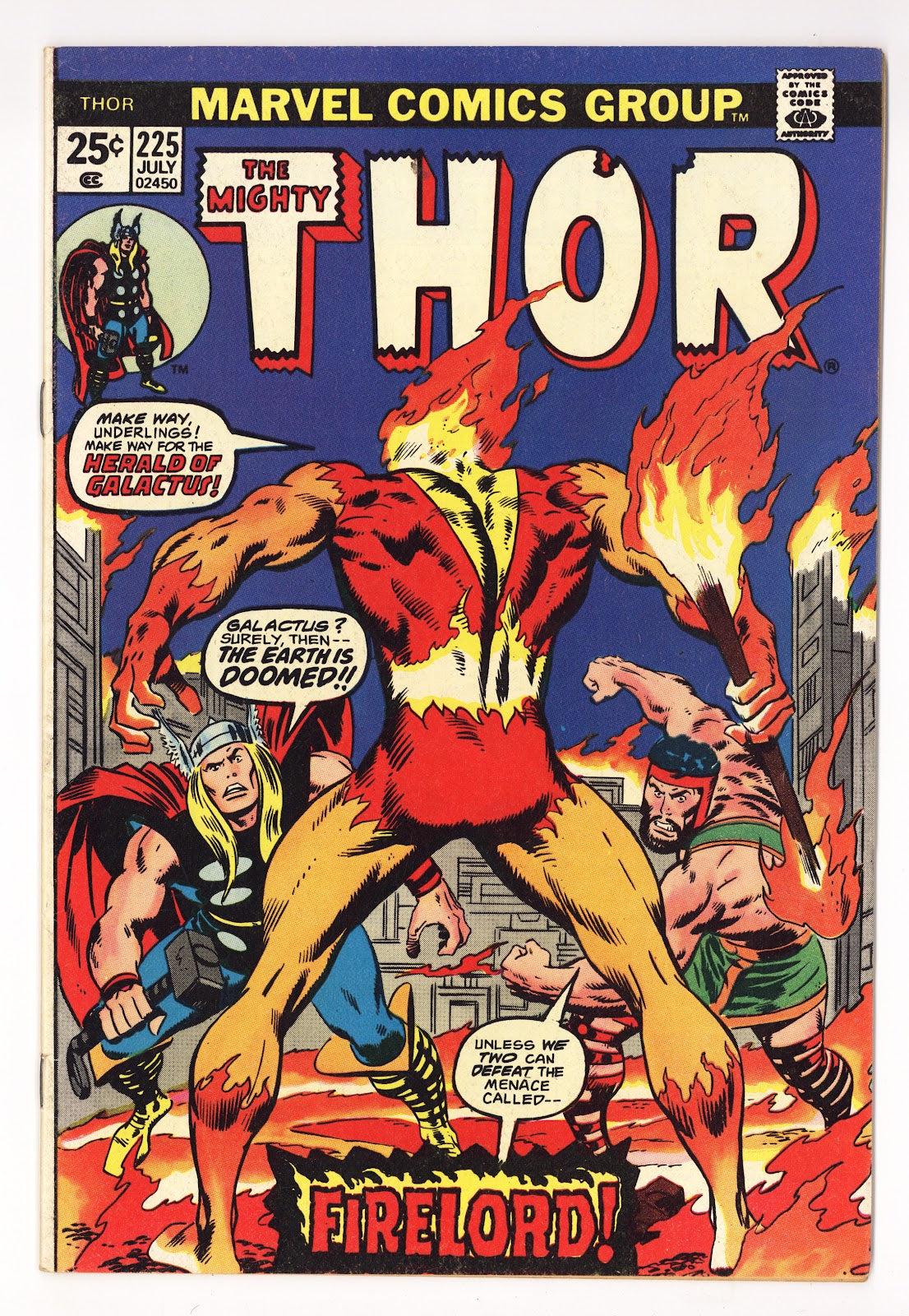 Thor Vol 1 225  FN+ (6.5)   (1974)