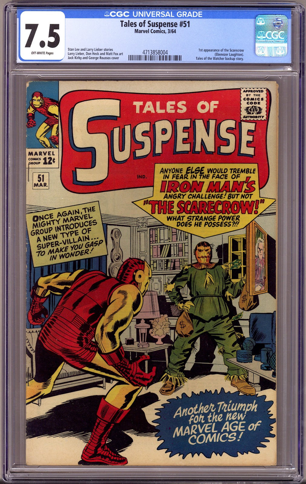 Tales of Suspense Vol 1 51 CGC 7.5 (VF-)   (1964)     