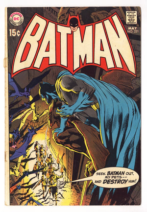 Batman Vol 1 221 FN (6.0) Apparent, Cover Detached (1970)