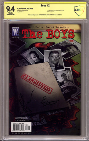 The Boys 2 CBCS 9.4 (NM) (2006) Signed x2 Cover Anthony Starr & Erin Moriarty