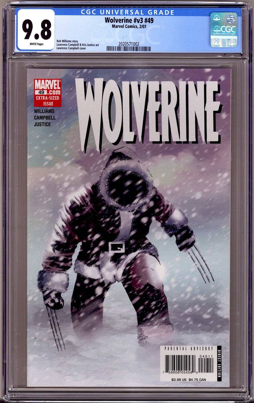 Wolverine Vol 3 49 CGC 9.8 (NM/M) (2007) 