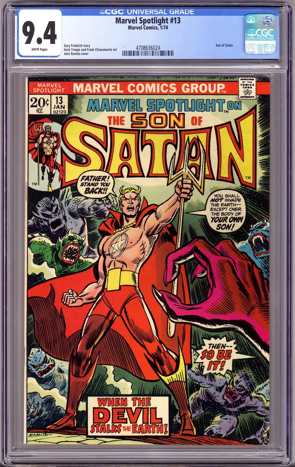 Marvel Spotlight Vol 1 13 CGC 9.4 (NM)   (1974)