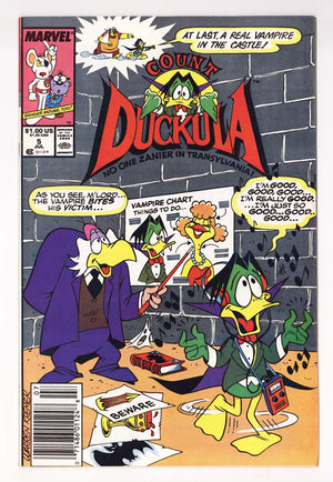 Count Duckula 5 Mid Grade (1989) Newsstand