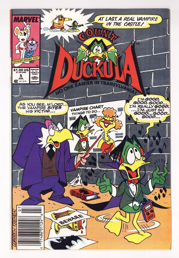 Count Duckula 5 Mid Grade (1989) Newsstand