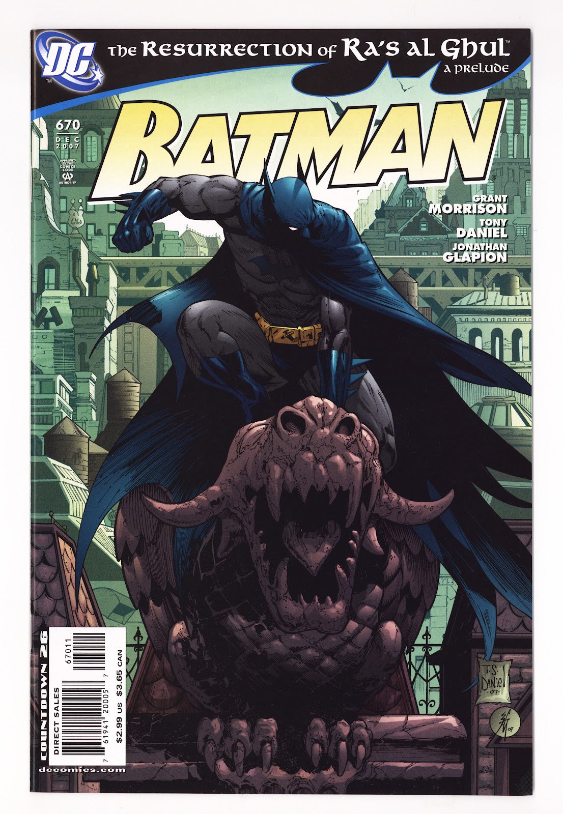 Batman Vol 1 670 High Grade (2007) Direct Sales 