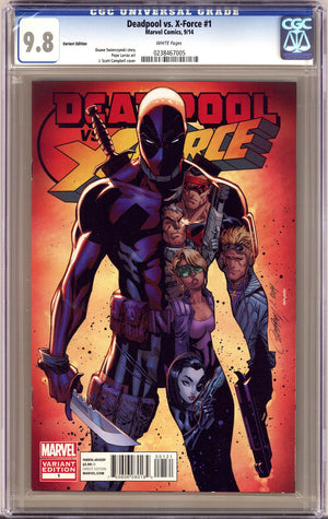 Deadpool vs. X-Force 1 CGC 9.8 (NM/M) (2014) Campbell Variant