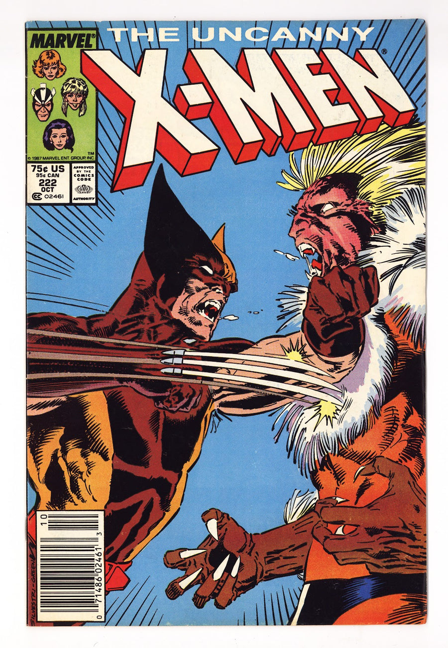 The Uncanny X-Men Vol 1 222  FN+ (6.5)   (1987)   Newsstand