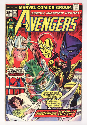 The Avengers Vol 1 139 Low Grade (1975)